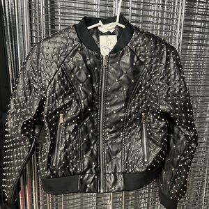 Studded Black Leather Jacket